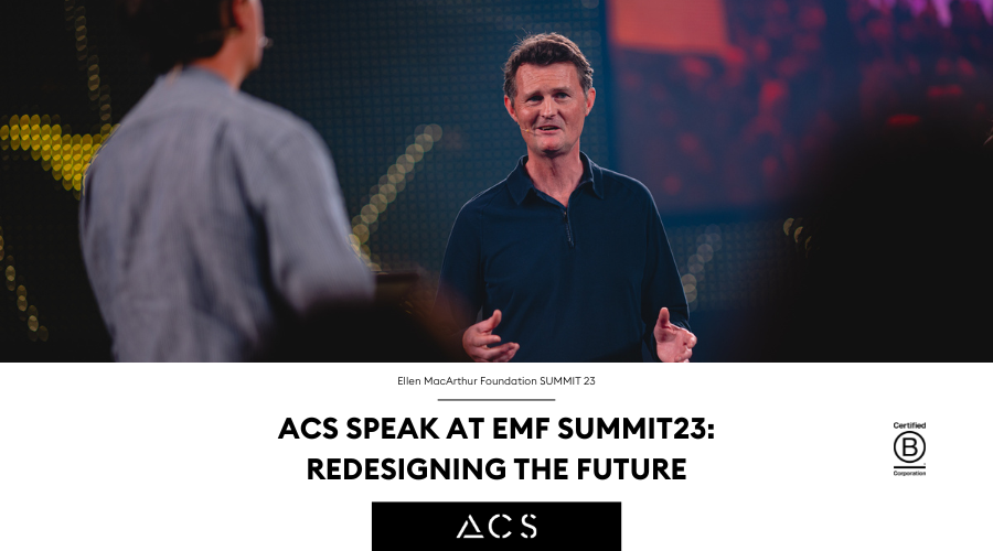 ACS CEO Andre Rough speaking at Ellen MacArthur Foundation SUMMIT 23